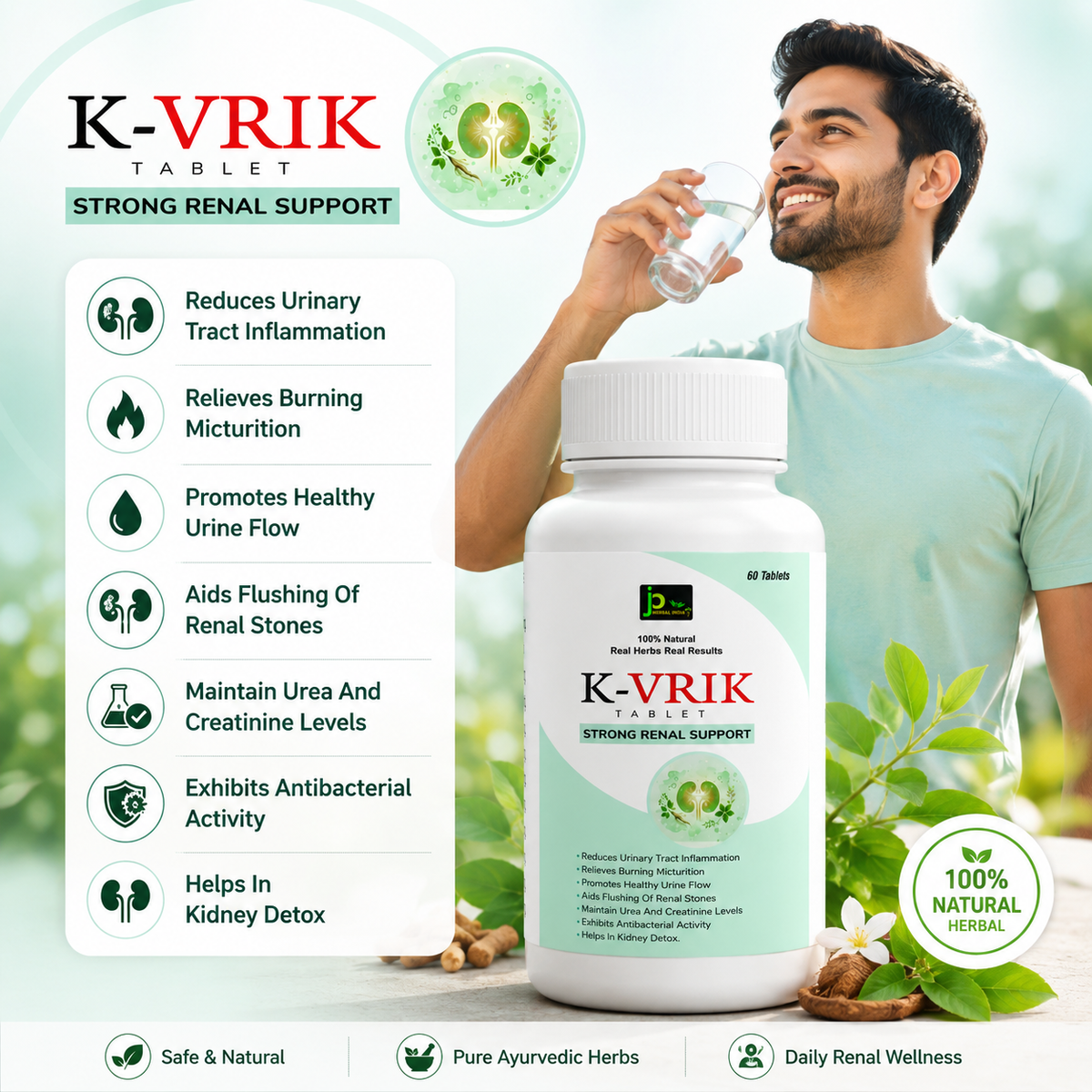 K-VRIK Tablet | Ayurvedic Kidney & Urinary Wellness Support