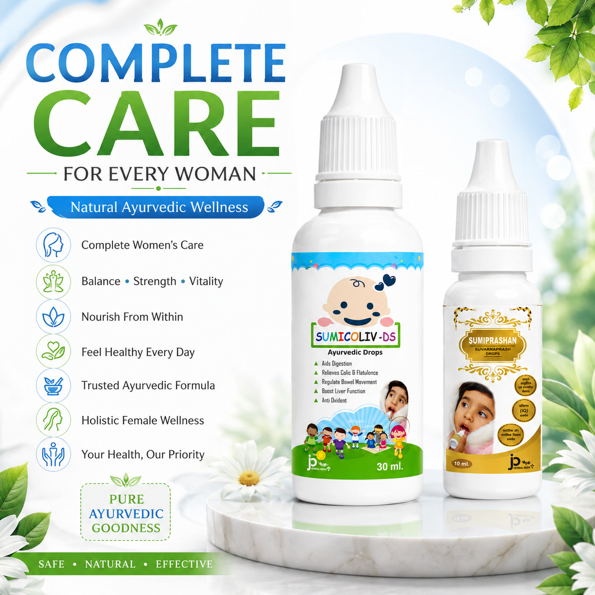 Kids Immunity Combo Kit – Sumicoliv-DS Drops + Sumiprashan Suvarnaprash Drops