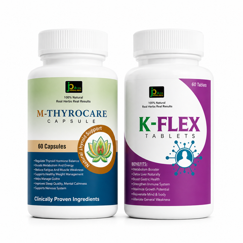Thyro Balance Kit | M-THYROCARE Capsules + K-FLEX Tablets | Ayurvedic Wellness Combo