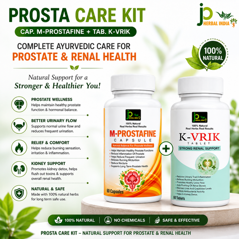 Prosta Care Kit | M-Prostafine Capsules + K-Vrik Tablets | Ayurvedic Wellness Combo