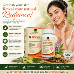 K-BLOOM Tablets – Ayurvedic Skin Wellness & Blood Purifier Tablets