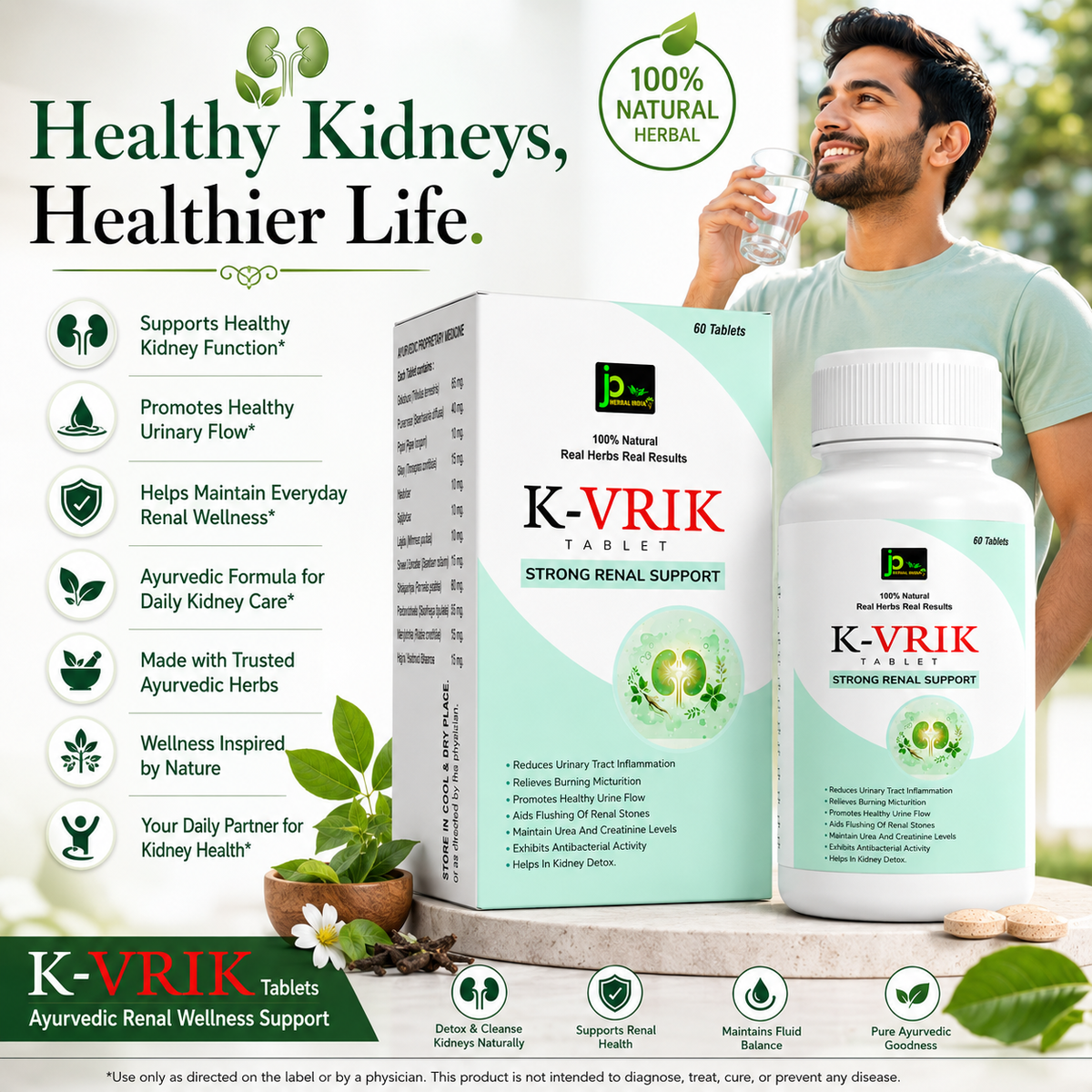 K-VRIK Tablet | Ayurvedic Kidney & Urinary Wellness Support