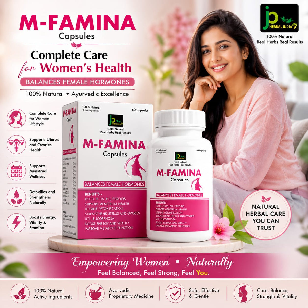 M-FAMINA Capsules – Ayurvedic Women's Health & Hormonal Balance Support