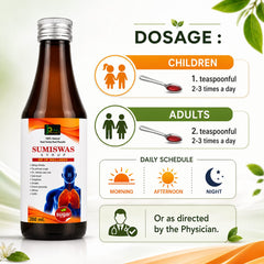 JP Herbal India SUMISWAS Syrup | Ayurvedic Respiratory Wellness Syrup | Sugar Free | 200 ml