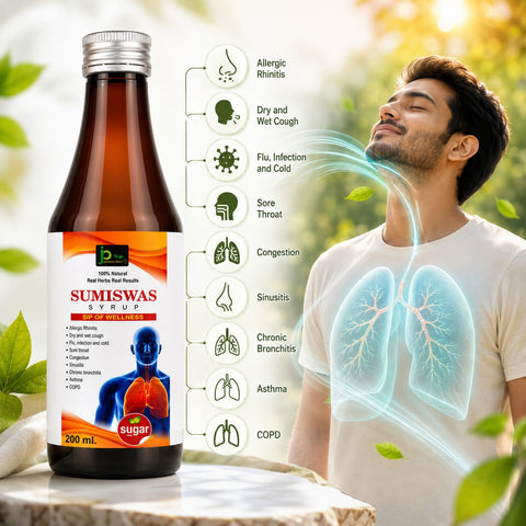 JP Herbal India SUMISWAS Syrup | Ayurvedic Respiratory Wellness Syrup | Sugar Free | 200 ml