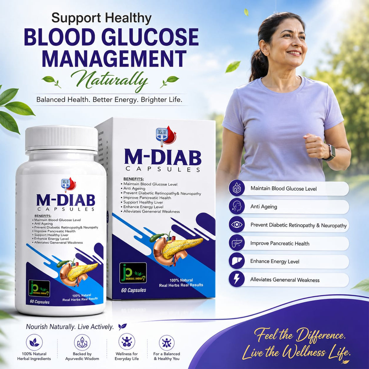 M-DIAB Capsules | Ayurvedic Blood Sugar & Wellness Support