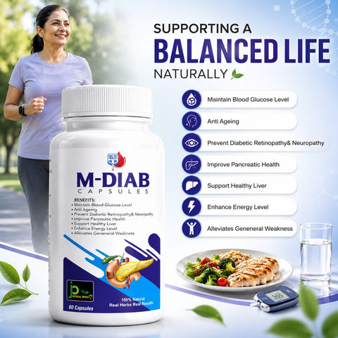 M-DIAB Capsules | Ayurvedic Blood Sugar & Wellness Support