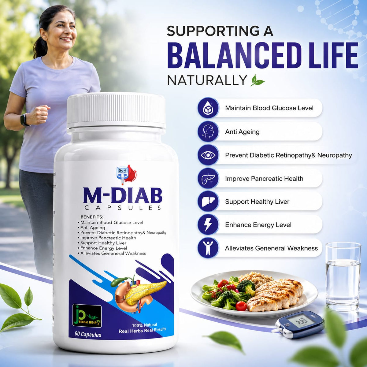 M-DIAB Capsules | Ayurvedic Blood Sugar & Wellness Support