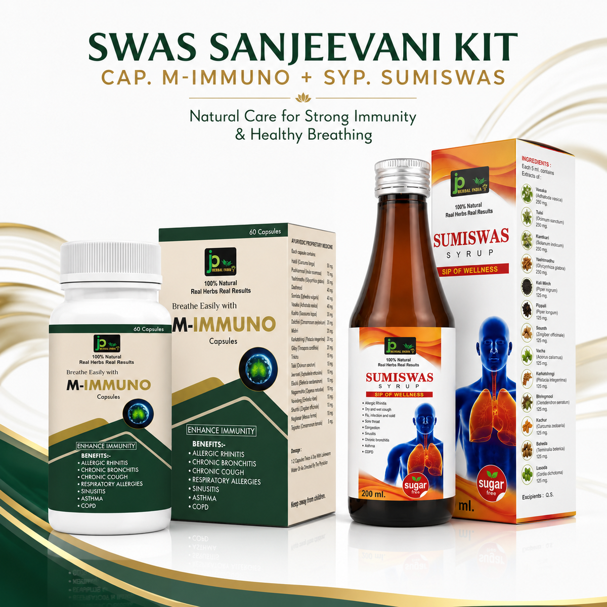Sawas Sanjeevani Kit | M-IMMUNO Capsules + SUMISWAS Syrup