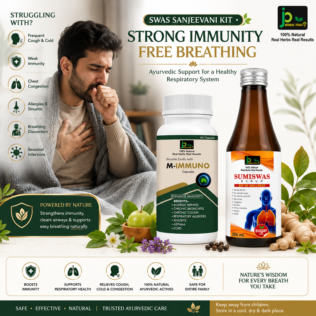 Sawas Sanjeevani Kit | M-IMMUNO Capsules + SUMISWAS Syrup