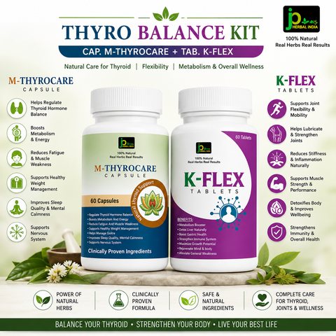 Thyro Balance Kit | M-THYROCARE Capsules + K-FLEX Tablets | Ayurvedic Wellness Combo