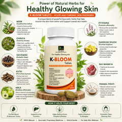 K-BLOOM Tablets – Ayurvedic Skin Wellness & Blood Purifier Tablets