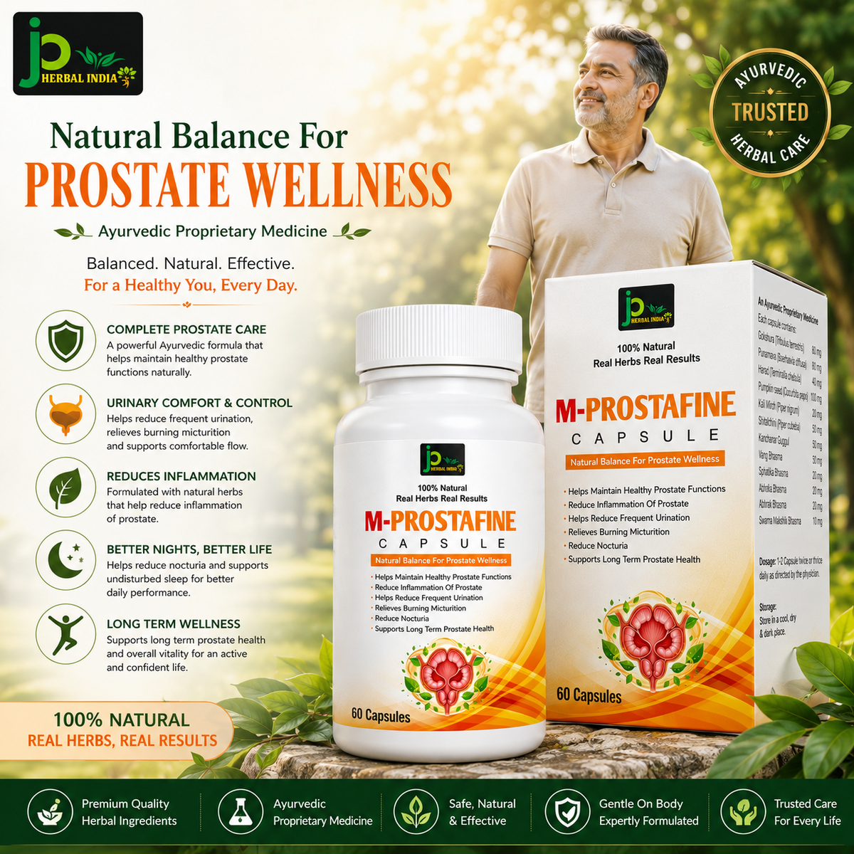 M-PROSTAFINE Capsule – Ayurvedic Prostate Wellness Support