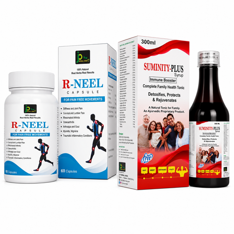 Peedahar Kit | R-NEEL Capsules + SUMINITY-PLUS Syrup | Ayurvedic Wellness Combo