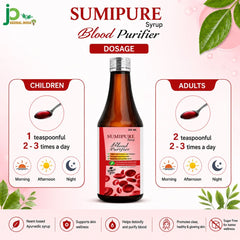 SUMIPURE Blood Purifier Syrup | Ayurvedic Blood Cleanser for Healthy & Glowing Skin | Sugar Free | 300 ml
