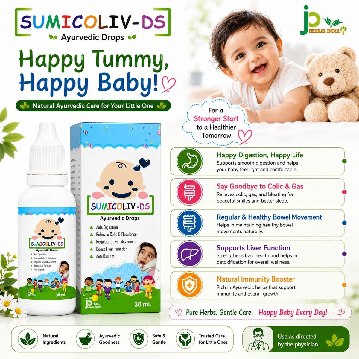SUMICOLIV-DS Ayurvedic Drops for Digestive &amp; Liver Support (30 ml)