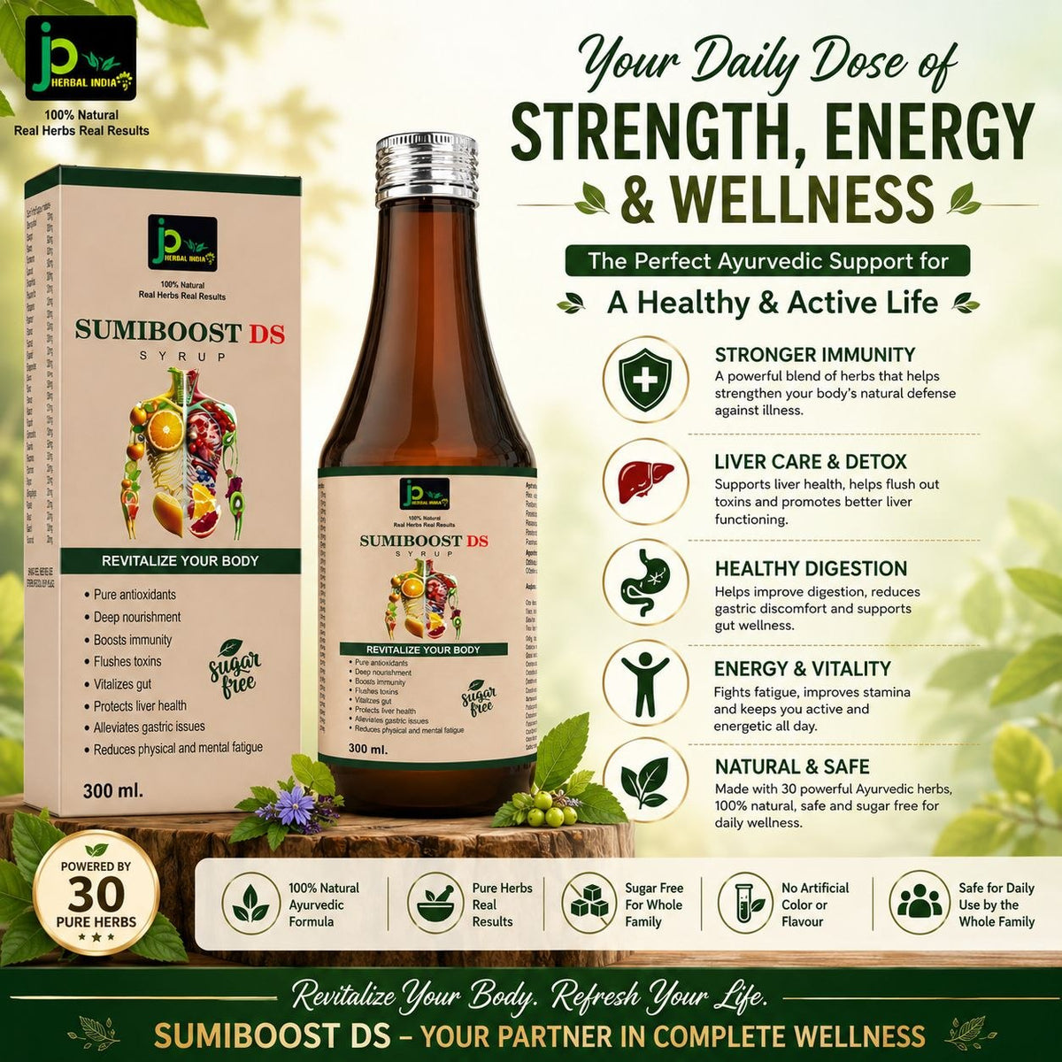 SUMIBOOST DS Syrup – Ayurvedic Liver &amp; Digestive Wellness Formula