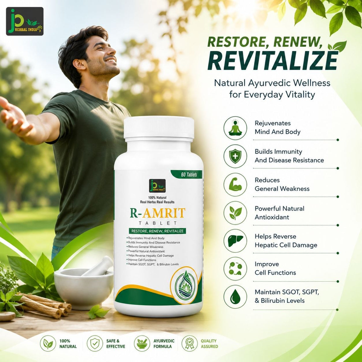 R-AMRIT Tablet | Ayurvedic Proprietary Formula | 60 Tablets