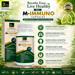 M-IMMUNO Capsules | Ayurvedic Immunity &amp; Respiratory Wellness Support